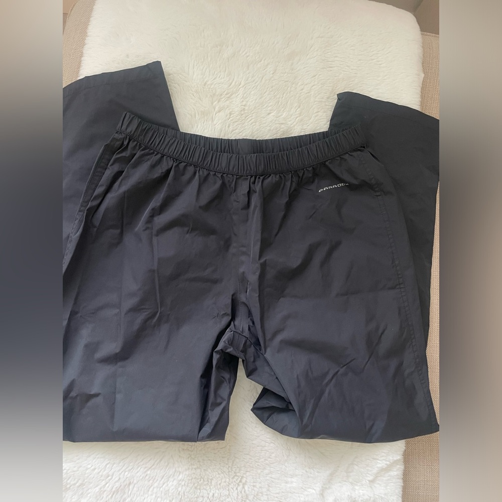 Paradox‎ Mens Rain Pants Size M Black Elastic Waistband Outdoors Street